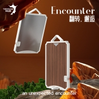 帝伯朗巧厨系列-翻转邂逅乌檀木不锈钢多用双面砧板