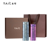 TAIC太可纯钛保温杯直滤杯400ML+直滤杯260ML礼盒装