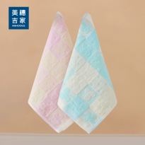 美穗吉家 纯棉方巾2条装MIH-2404181
