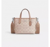 COACH蔲驰 City 15 品牌可拆卸肩带涂层帆布托特包Tote包单肩斜挎手提包 迷你女款CW0