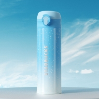 星巴克星空蓝款弹跳保温杯414ml