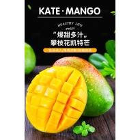 凯特芒大果净重8.5斤彩箱装